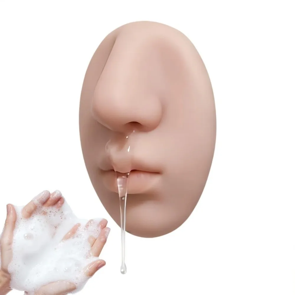 Gifts Nose Shape Dispenser Refillable Wall-Mounted Silicone Soap Liquid Squeeze Dispenser Simulation Soap Box