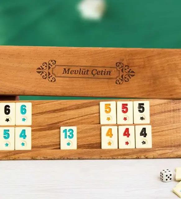 2022 Top Board Game Games  Personalized Quality Wooden Okey Cue Set Rummy Set Top Board Game Fun Friends Hot Sale Free Shipping