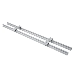 SucceBuy Linear Rail 2PCS SBR12-1000mm Linear Guide 4PCS Square Type Carriage Bearing Blocks for Automated Machines & Equipments
