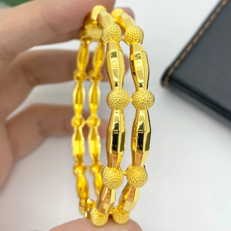 أساور مطلية بالذهب الإثيوبية في الشرق الأوسط دبي للسيدات، مجوهرات يدوية عربية إثيوبية، هدية زفاف العروس والفتاة