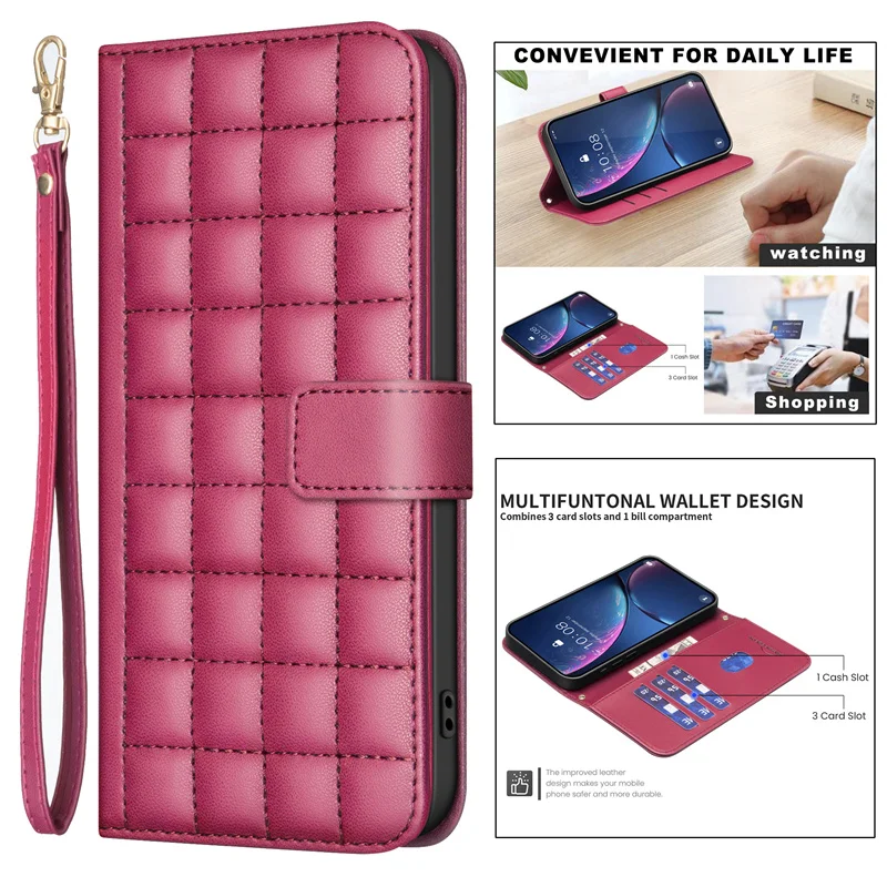 Case For Motorola Moto G55 Чехол для Luxury Wallet Leather Flip Phone Cover For Motorola Moto G35 5g Cases With long lanyard