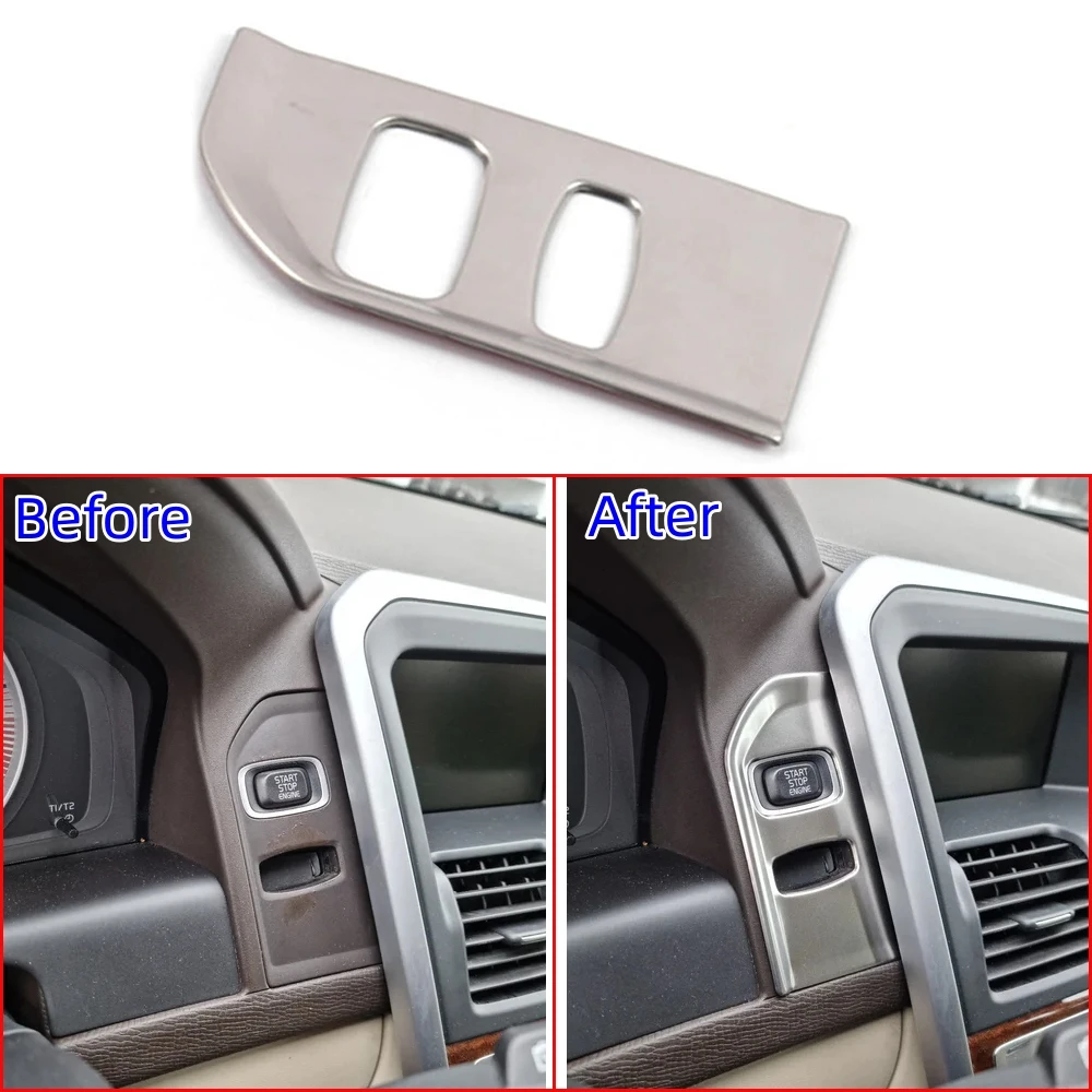 Chrome Car Ignition Device Key Hole Frame Keyhole Cover For Volvo XC60 2012 2013 2014 2015 2016 2017 Interior Accessories LHD