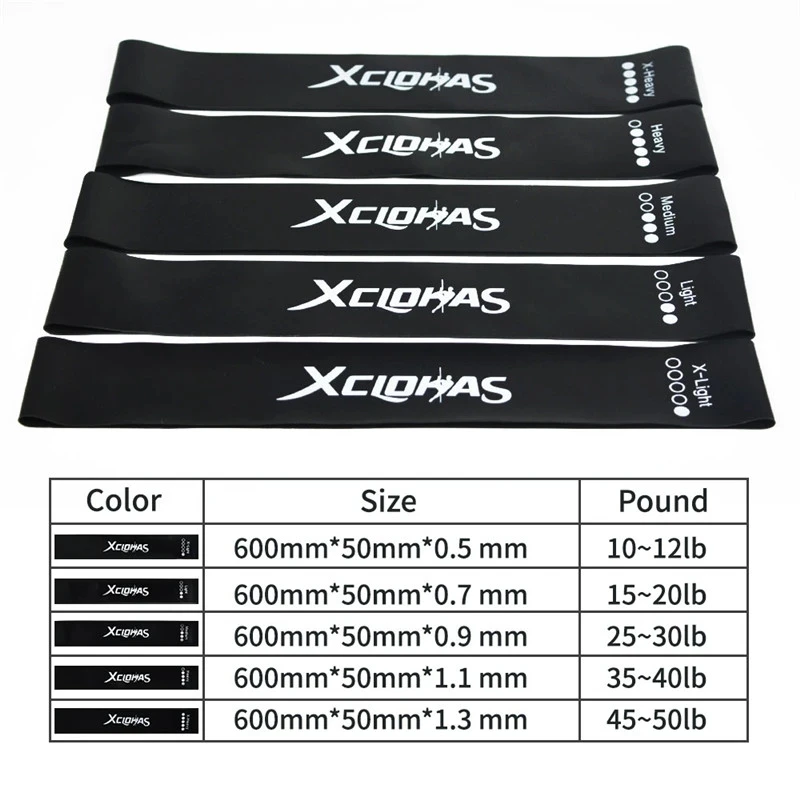 XC Resistance Bands 4/5/6 Levels Workout Exercises Elastic Fitness Training Yoga Loop Band Rubber Bands Yoga Fitness Equipment image 6