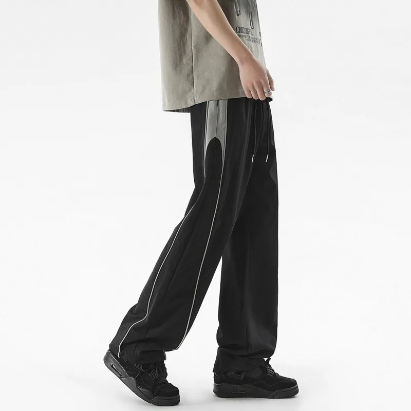 OR FL Autumn Thin Style Stripes Casual Pants Trendy Brand Sports Windbreaker Pants Design Sense American style Slacks Trousers