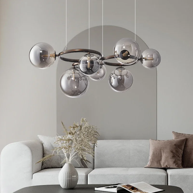 Nordic Design Magic Bean Glass Chandelier Modern Creative Chandelier Living Room Chandelier Home Decoration Light