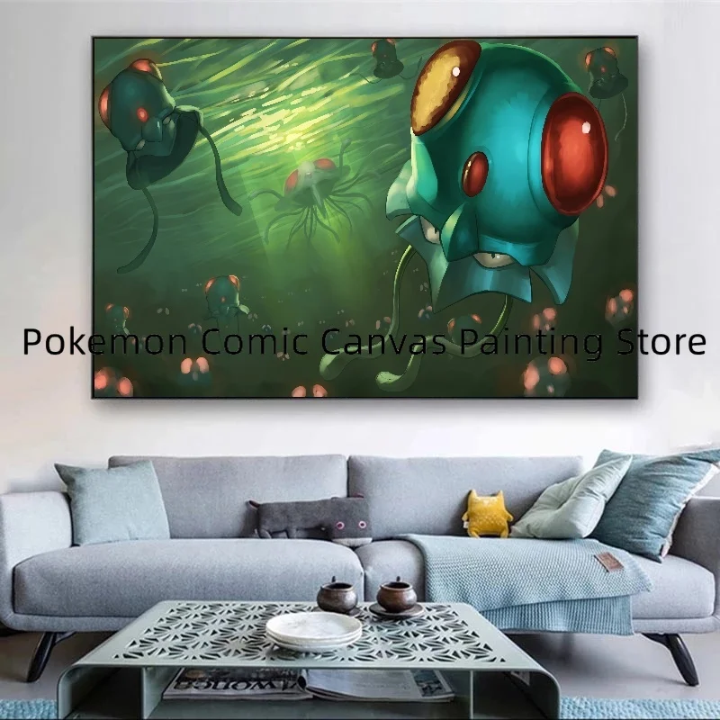 Japan Surrounding Anime Pokemon Artwall Stickers and Posters Picture Canvas Bedroom Room Decoration High Quality Children's Gift