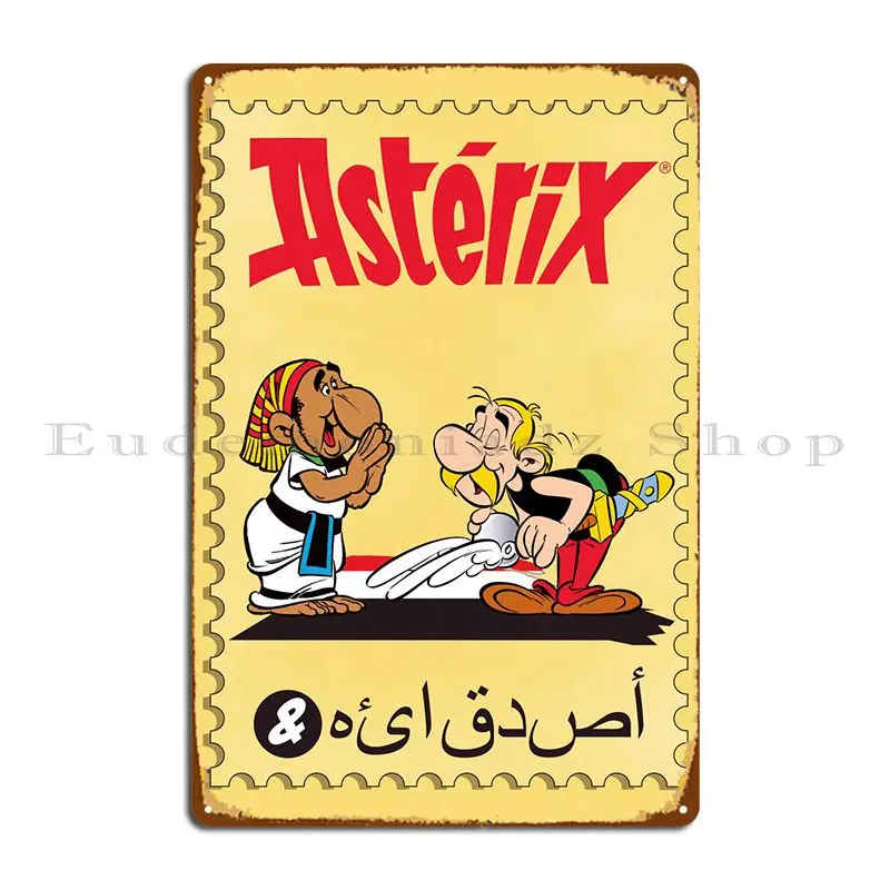 Asterix In Egypt Metal Sign Garage Decoration Classic Character Funny Tin Sign Poster