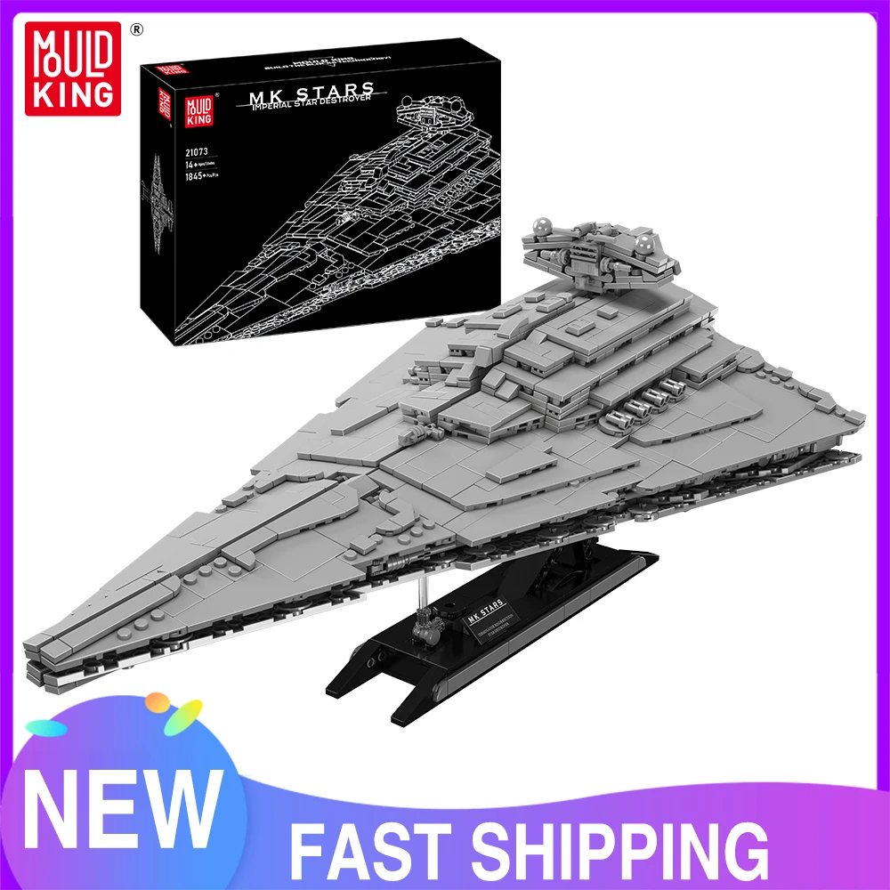 Mould King 21073 Star Plan Building Block Toys MOC Imperial Starship Model Assembly Spaceship Brick Kids Christmas Gift