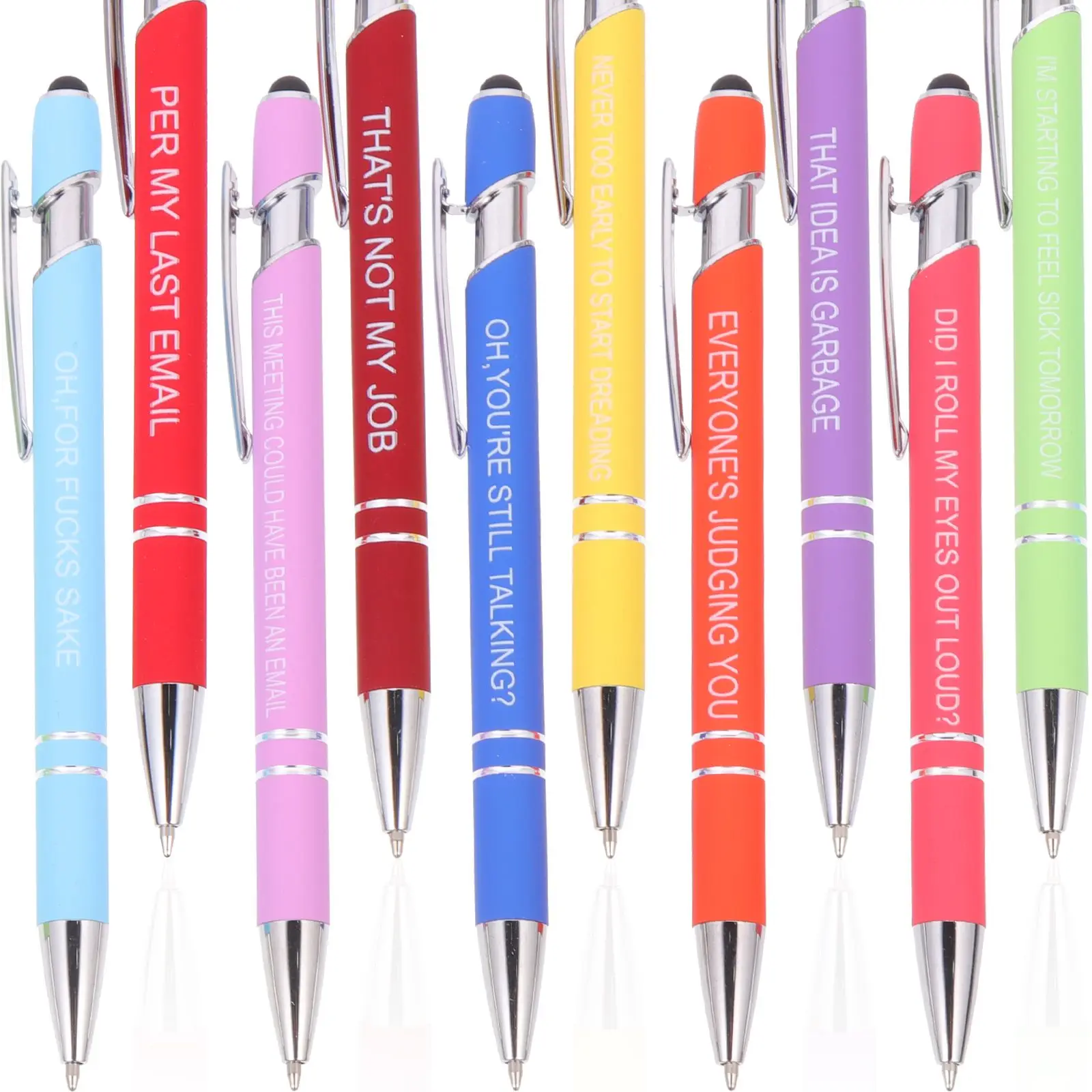

10pcs Inspirational Ballpoint Pen Stylish Ergonomic Office Writing Portable Fun Household Accessories Smooth