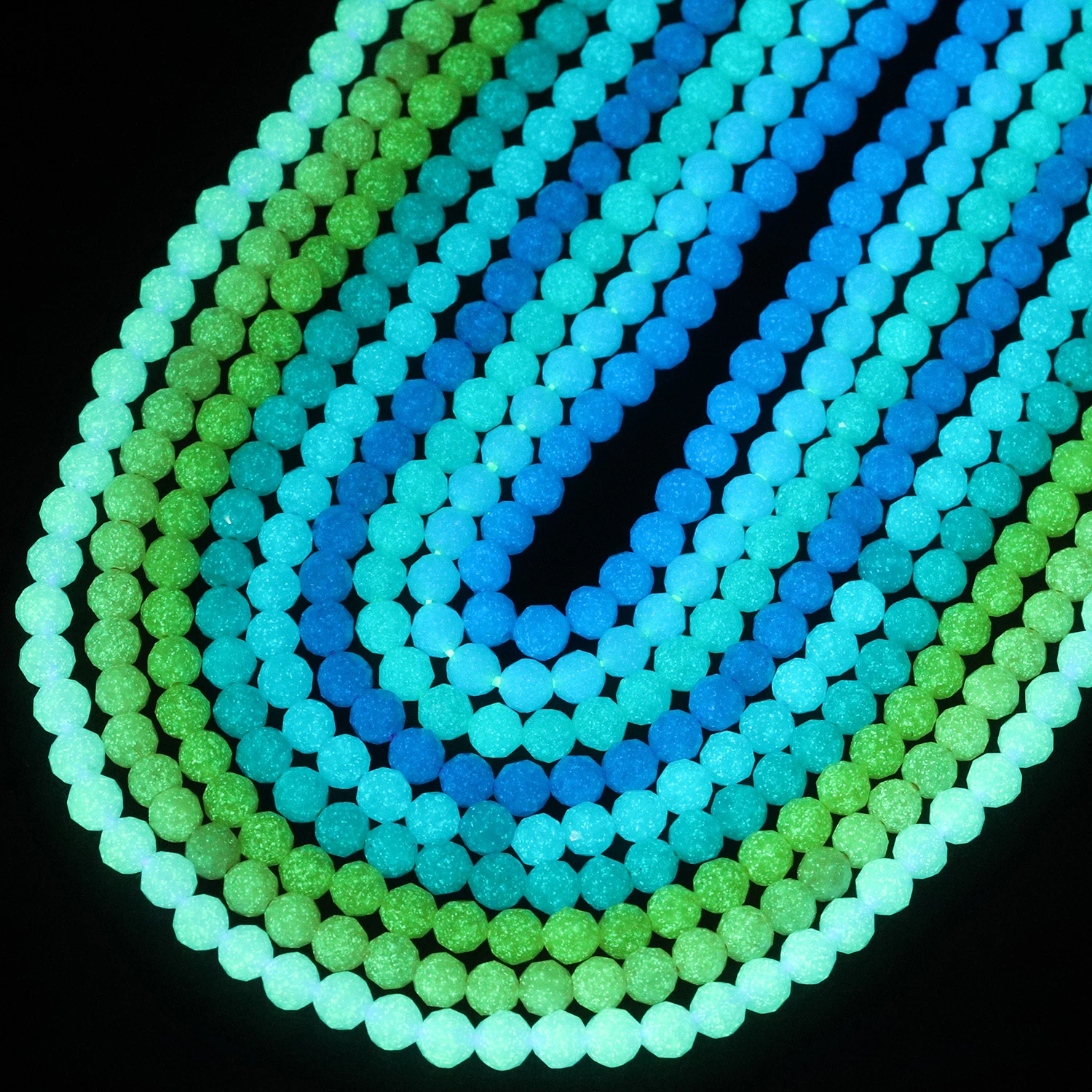 3mm 120pcs Faceted Luminous Stone Small Round Loose Spacer Beads for Jewelry Making DIY Charm Bracelets Necklace Pendant Earring