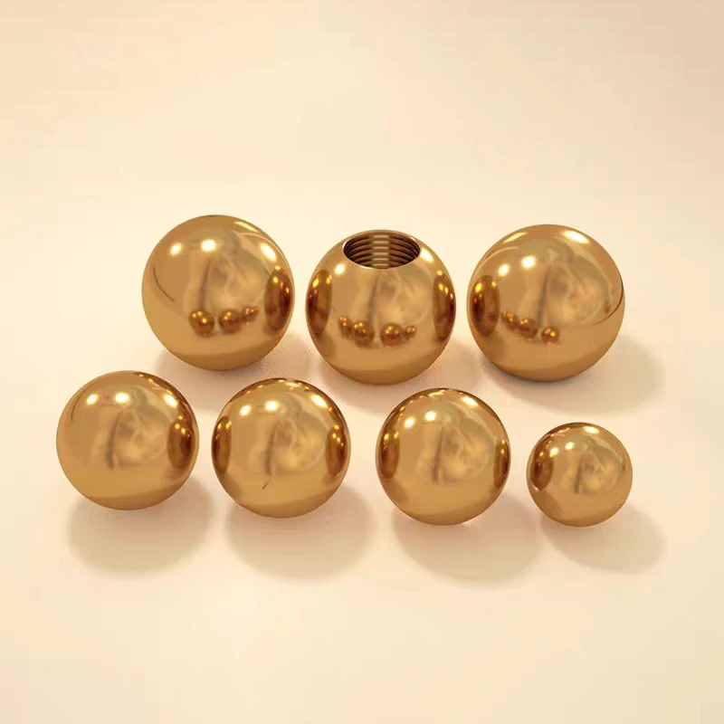 

Brass Thread Solid Half Thread Blind Hole Balls Half Through Hole M4 M5 M6 M10 M12 Nut Balls Beads 1pcs 10~60mm