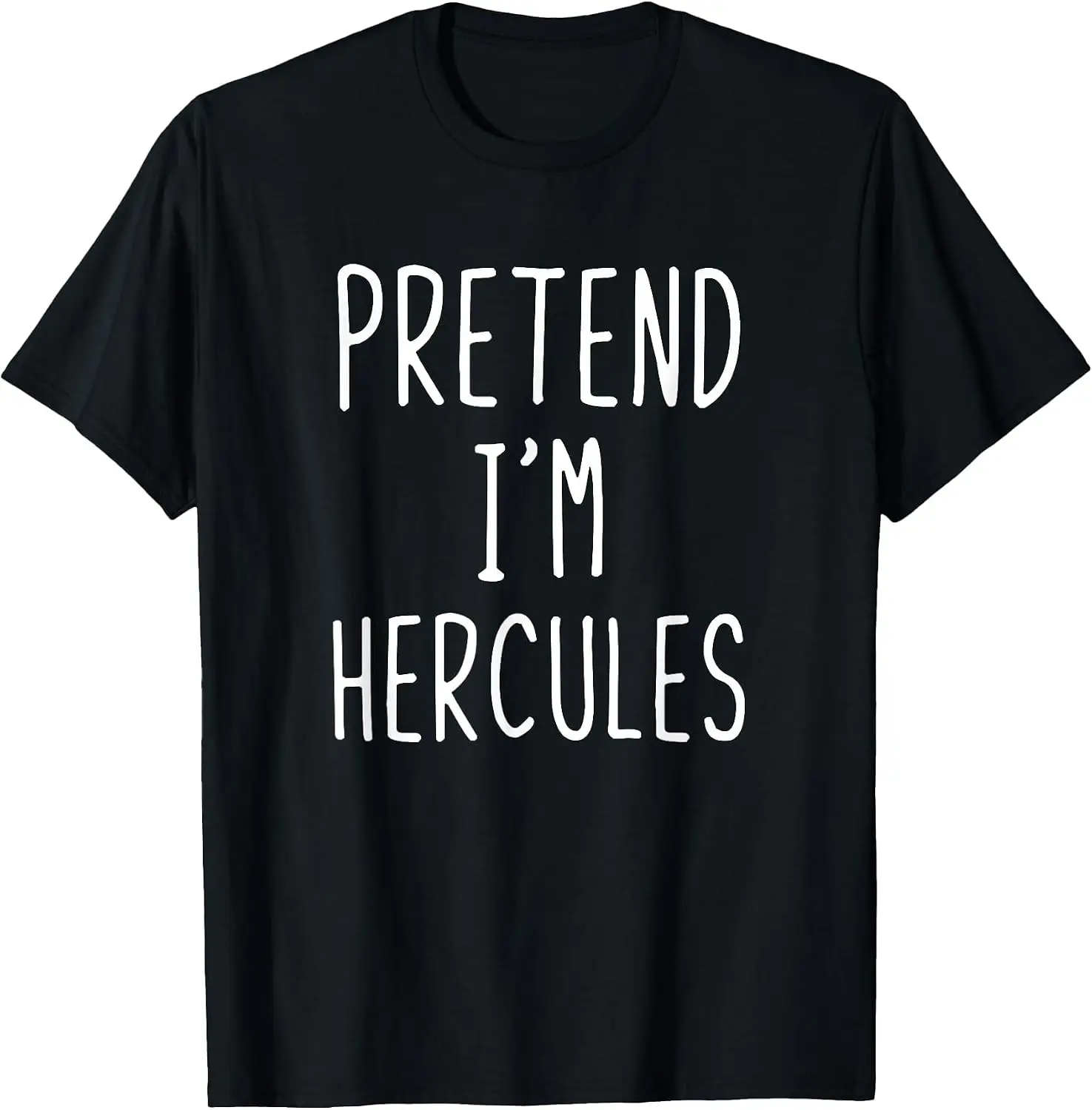 Pretend I'm Hercules Costume Halloween Lazy Greek Hero T-Shirt Breathable, heavyweight pure cotton short-sleeve top—stylish, plus-size, and suitable for year-round wear with a sporty, casual vibe