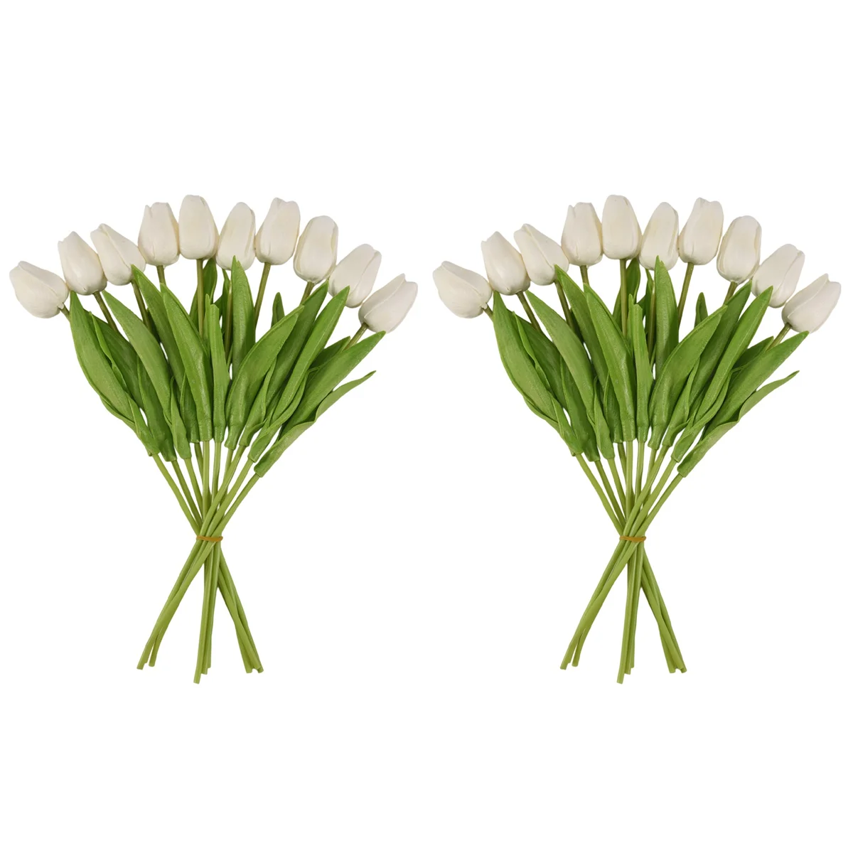 20Pcs White 13.8inch Artificial Tulips Flowers for Party Decoration,Wedding Home Decoration