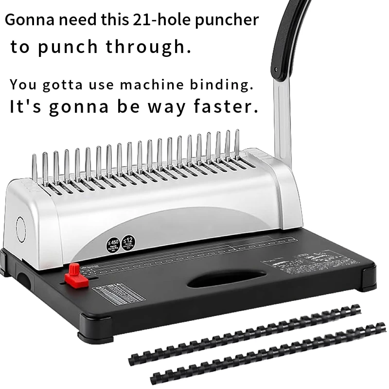 تجليد حلقة مطاطية لفائف مشط بلاستيكي نوع 21 حلقة مستديرة مكتب النص عقد ملزم 100 قطعة