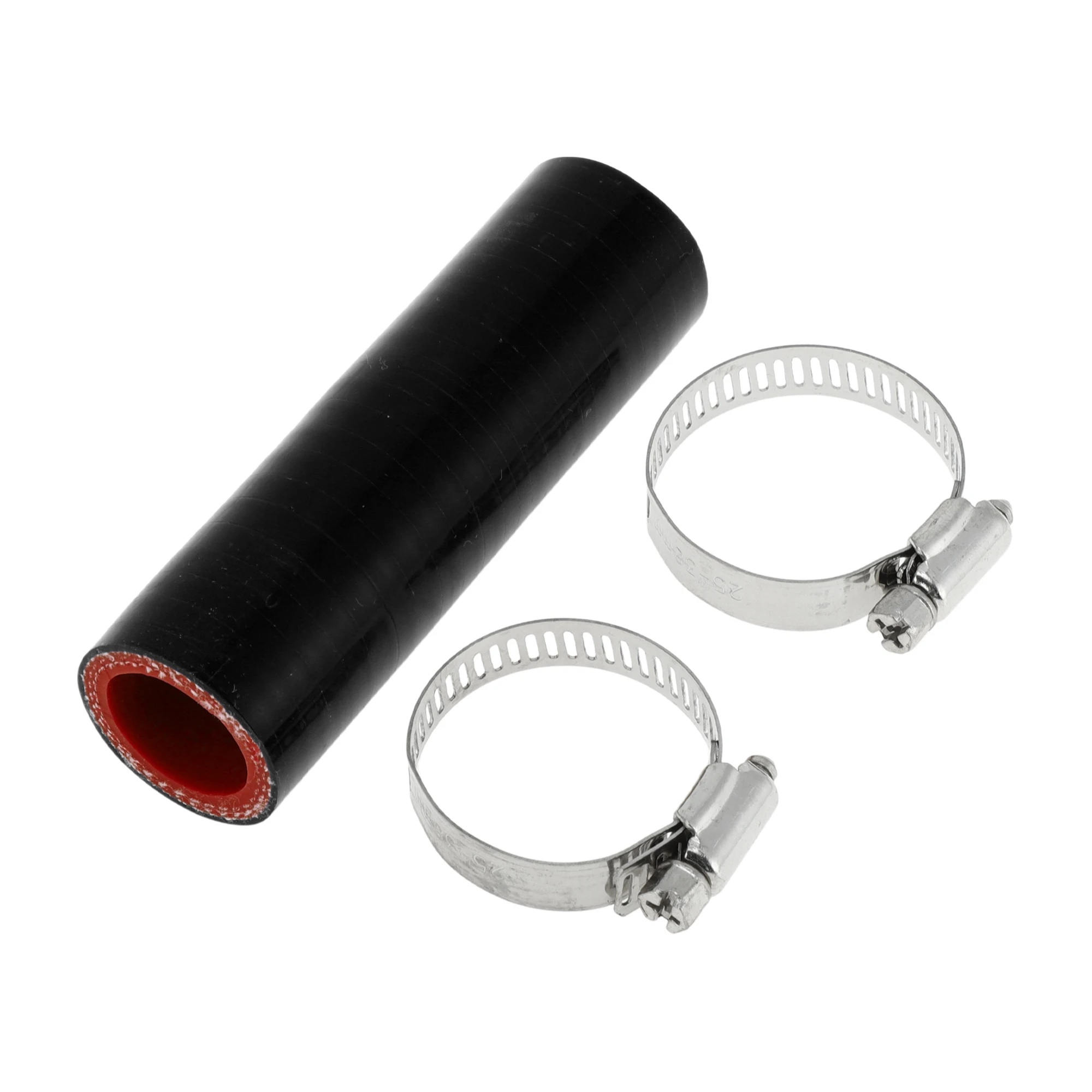 UXCELL 1 Set 22 mm 25 mm 30 mm 32 mm 35 mm Innendurchmesser 100 mm Länge 0 Grad Schwarz Rot Auto-Silikonschlauch mit Klemmen Kühlmittelschlauch Universal – Detail 6