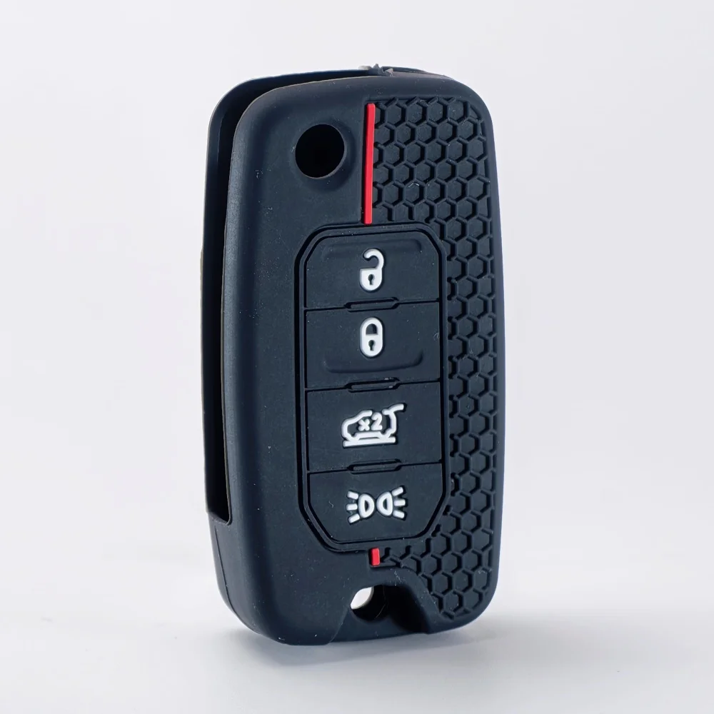 Silicone Car Remote Key Case Fob for Jeep Cherokee Compass S Renegade Grand Commander for Dodge Journey Challenger Jcuv Charger