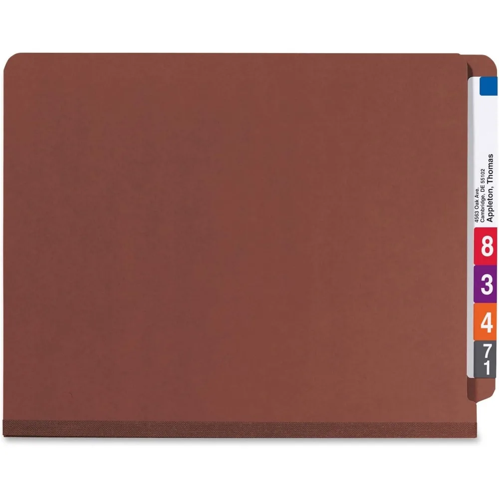 Carpeta de clasificación de prensa reciclada con sujetadores SafeSHIELD, 3 divisores, 3 expansores, tamaño carta