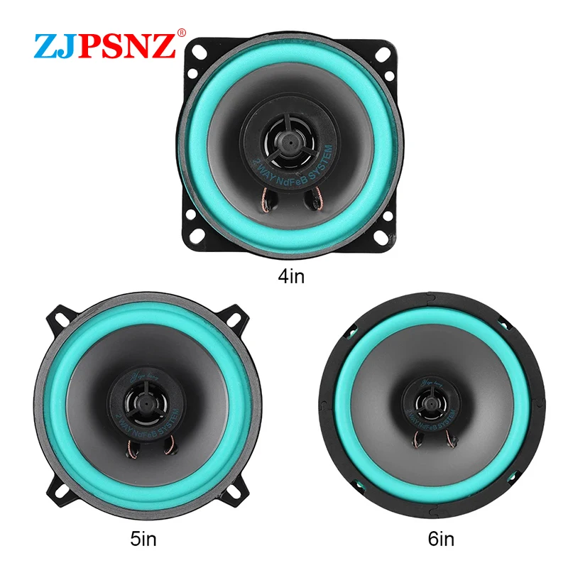 

4in 5in 6.5Inch Car Speakers Coaxial Subwoofer Automotive Bass Audio HiFi Music Full Range Frequency Auto Stereo Speaker