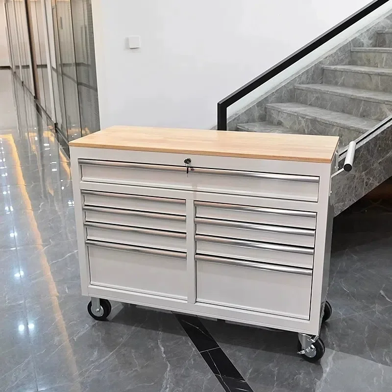 Hair Salon Workshop Auto Repair Maintenance Multi-Functional Handcart 46inch Mobile Workbench with Wheels