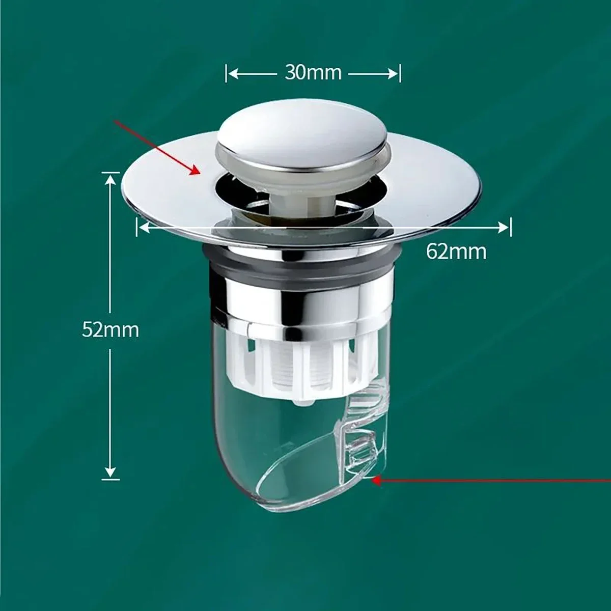 

1PCS Universal Basin Pop-up Drain Filter Wash Basin Hair Sink Strainer Kitchen Bathtub Stopper Shower Plug Bathroom Tool