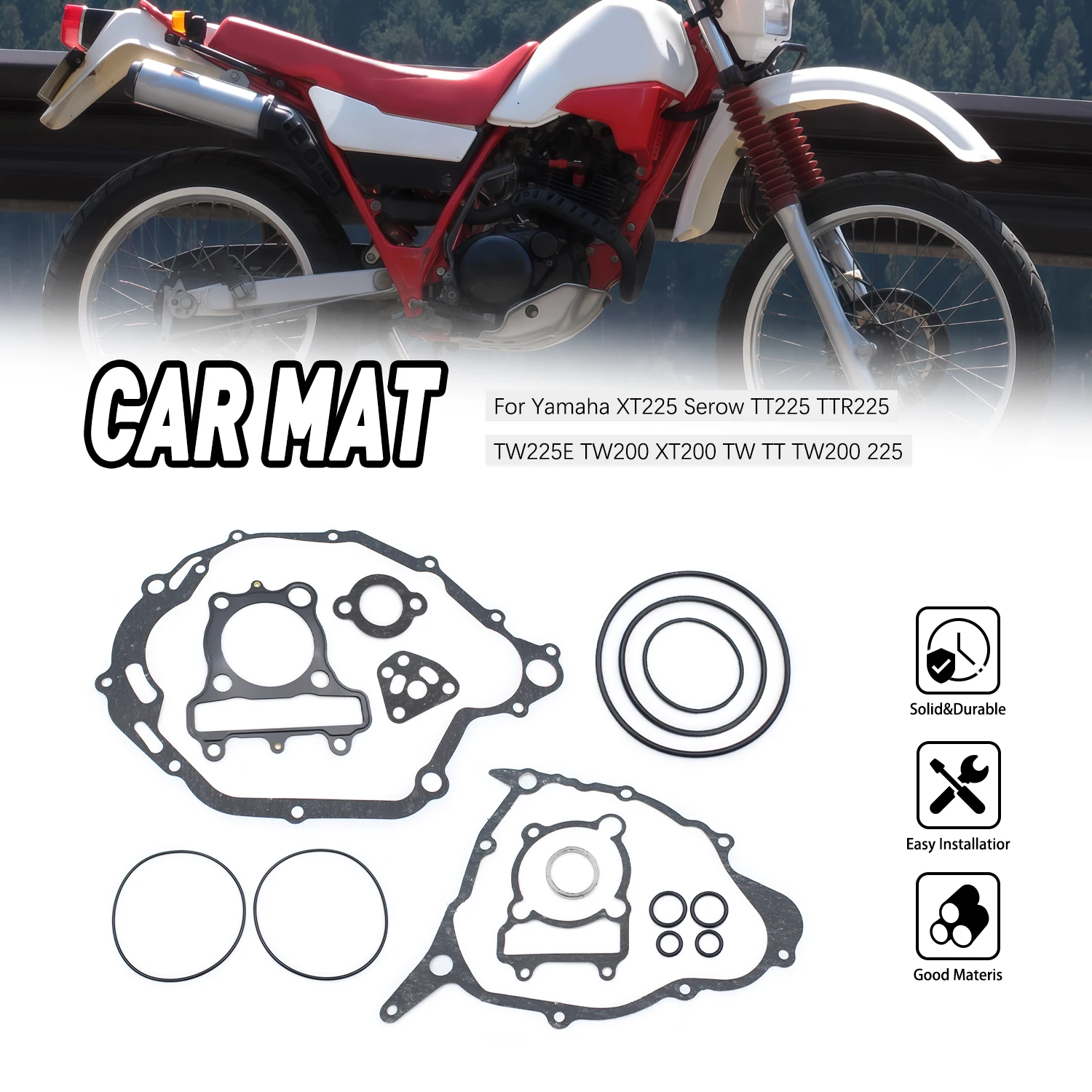 

Motorcycle Xt225 Full Gasket Complete Gasket Cylinder Gaket And Engine Gakset For Yamaha Xt 225 Serow Tt225 Ttr225 Tw225E Tw200
