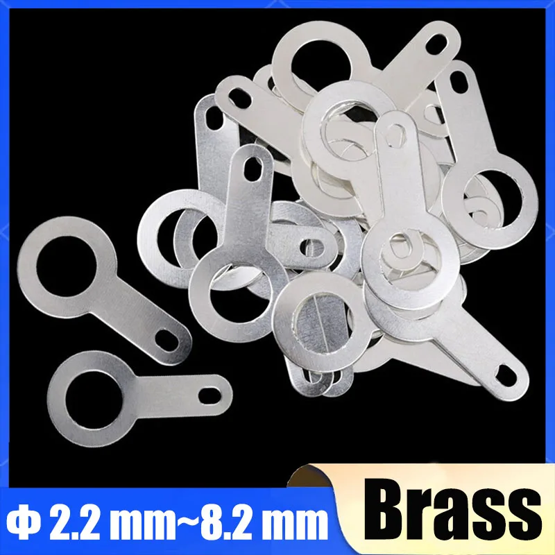 100Pcs Silver-plated Copper Single Head Soldering terminal M2.2 M2.7 M3.2 M4.2 M5.2 M6.2 M8.2 Circular Weld Washer Welding Sheet
