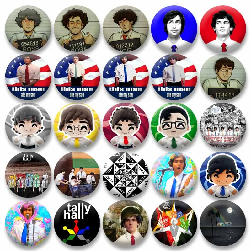 Rock Band Tally Hall Enamel Pins Pop Album Cover Round Badges Joe Hawley Brooches on Backpack Hat Decor Accessories Jewelry Gift