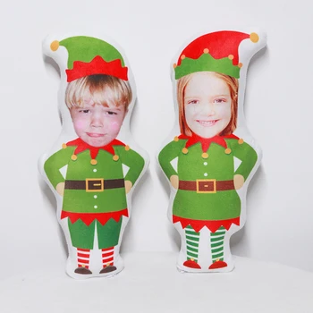 Meu rosto travesseiro personalizado travesseiro rosto corpo travesseiro foto personalizada presente natal elf natal anjo traje lance travesseiro