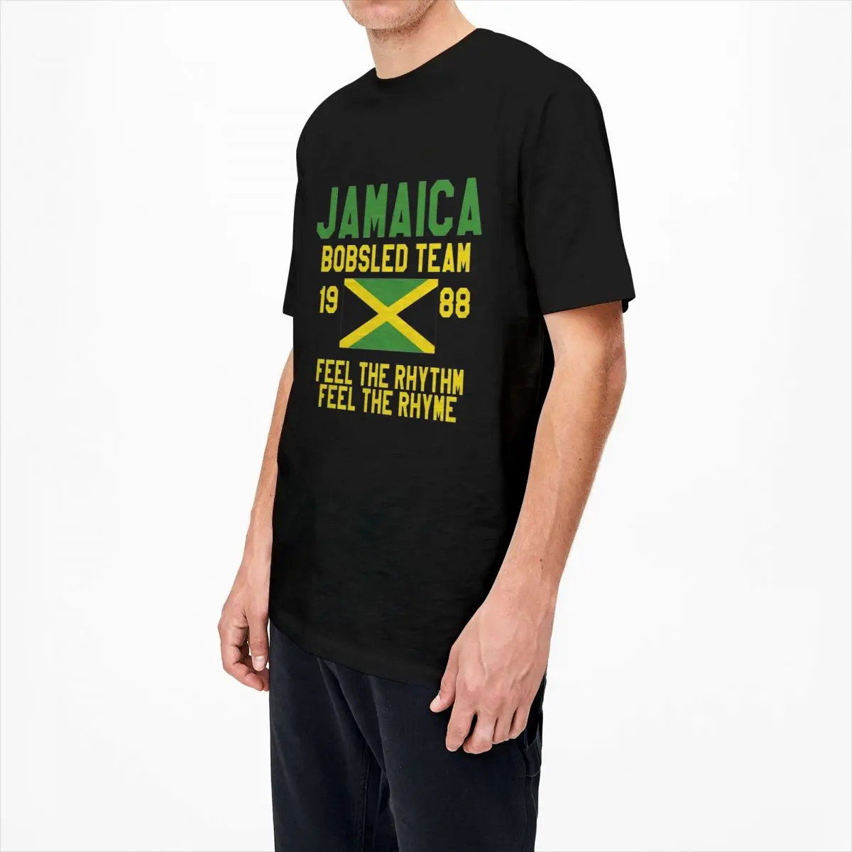 Jamaica Bobsled Team T-Shirt Summer Flag Vintage T-Shirts Cotton Novelty Tee Shirt For Man Short Sleeve Printed Tees