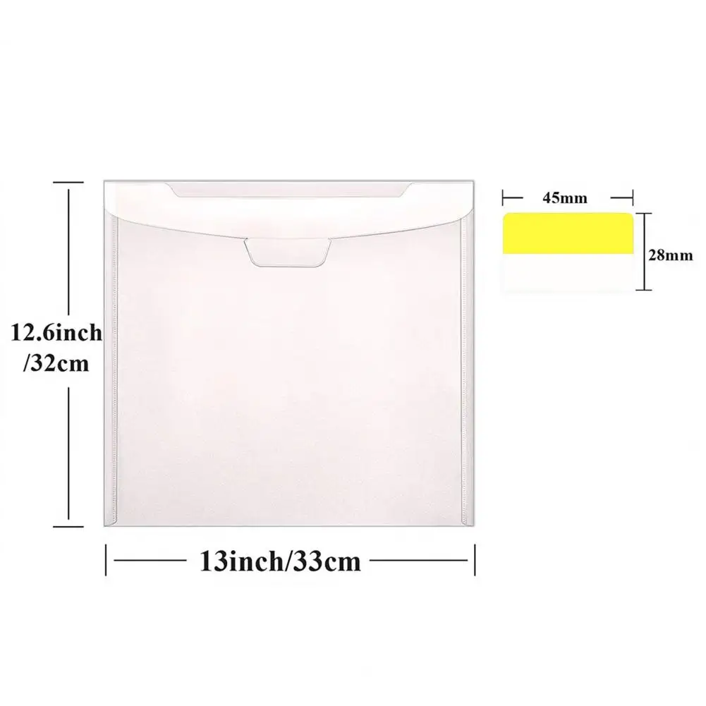 Scrapbook Paper Storage Organizer com 30 Sticky Index Tabs, vinil transparente, arquivo de papel de fotos, saco de armazenamento fechado, 10pcs