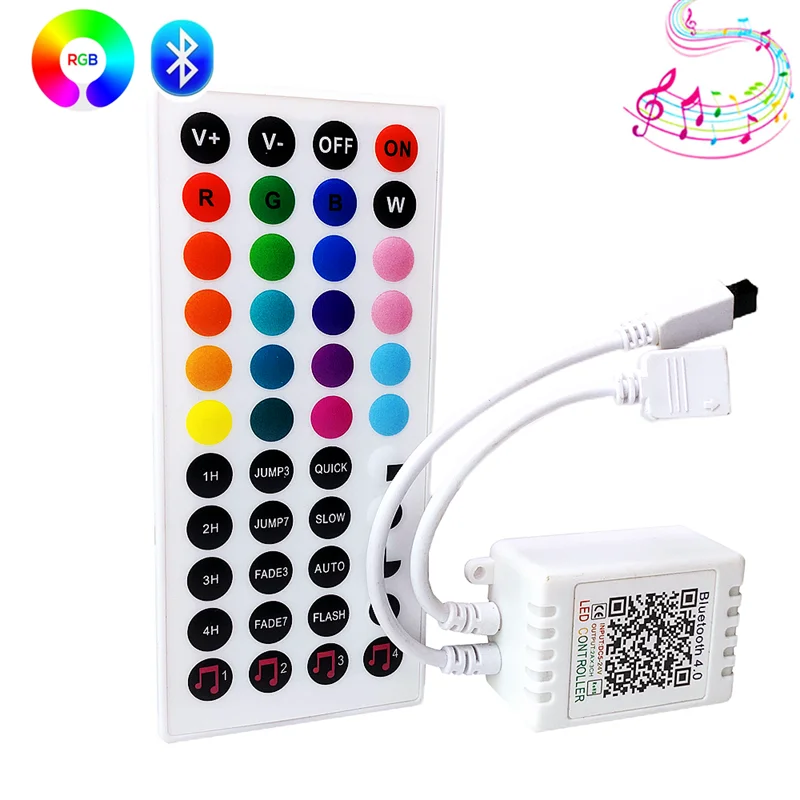 Bluetooth RGB Controller DC5-24V BT / IR 44 Key Remote LED Strip Control Music Sync With Timing Mode For SMD 5050 2835 Tape