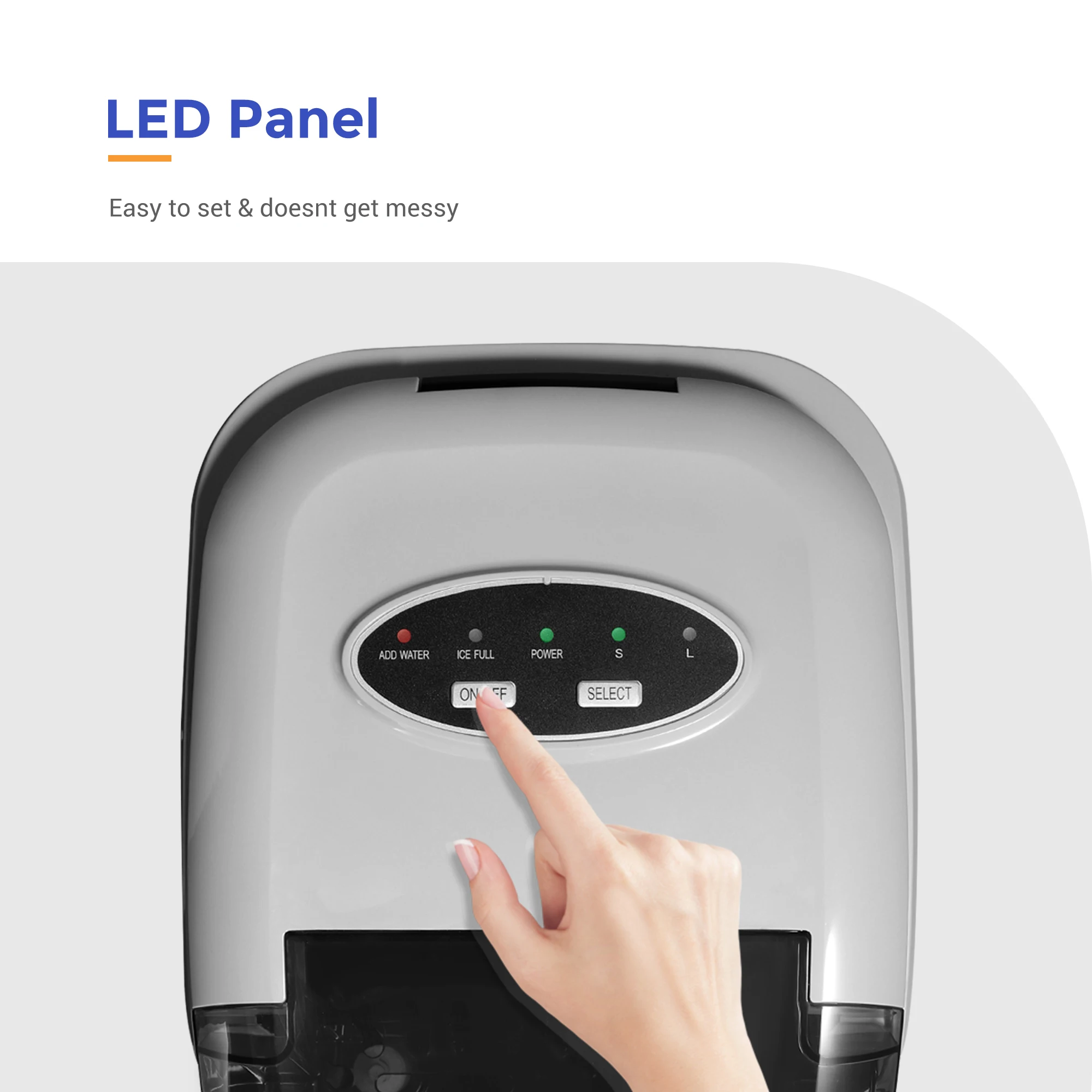 เครื่องทำน้ำแข็ง 15 กก. เครื่องทำน้ำแข็งทรงกระสุนขนาดเล็กพกพาสำหรับธุรกิจ ราคาอัตโนมัติ