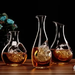 Creative Interval Ice Wine Glass Decanter Wine Dispenser Crystal Wine Bottle Sake Jug Kitchen Utensils Accessories