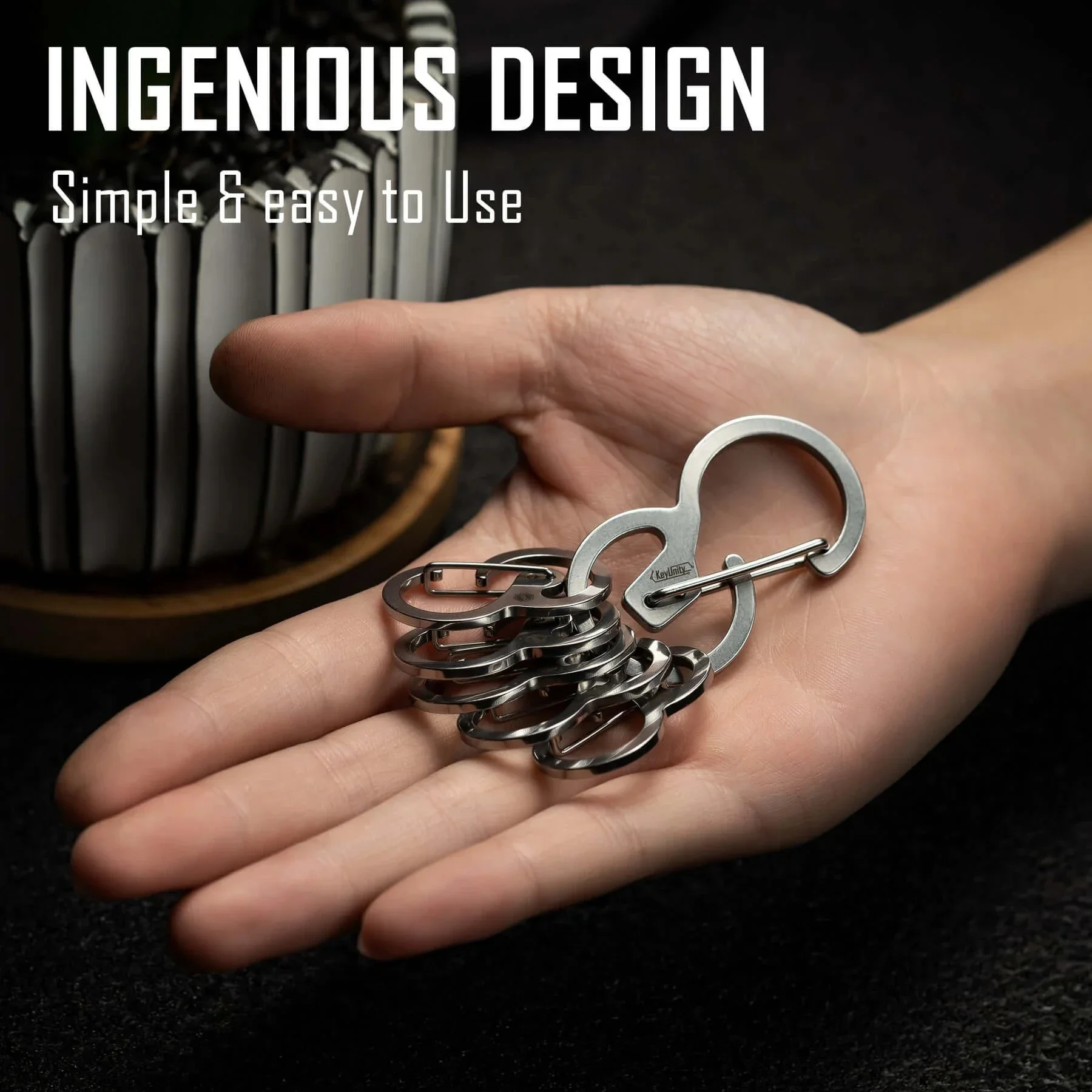 Keyunity KS04 Stainless Steel Carabiner Clip