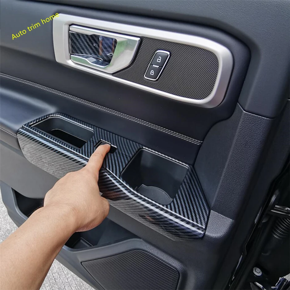 

Inner Door Handle Holder Window Lift Button Switch Control Decor Frame Cover Trim For Ford Explorer 2020 - 2023 Car Accessories