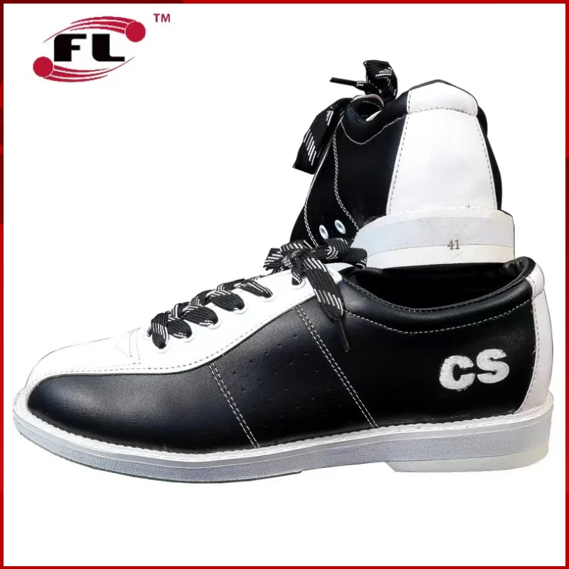 

Brand FL Unisex Bowling Boots Size 33-47 Pu Leather Black Sliver Sports Premium for Bowling Enthusiasts Private Shoes