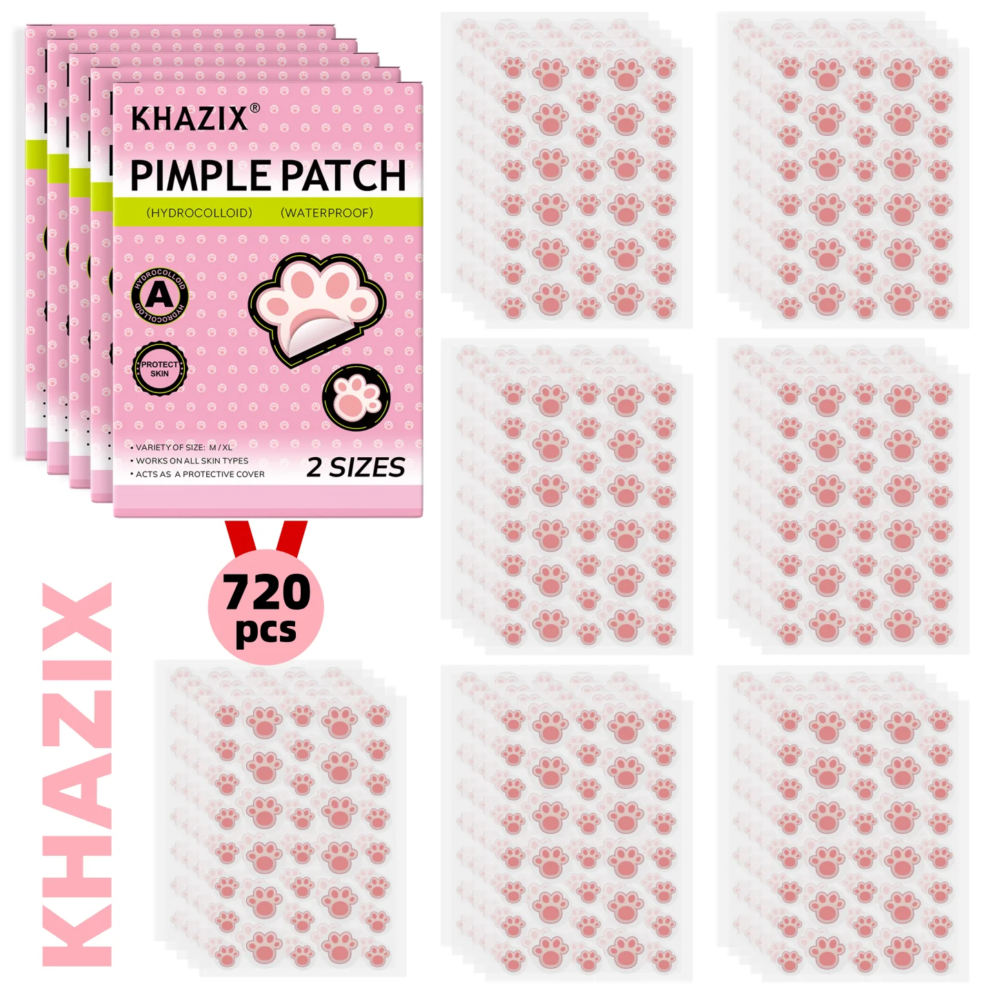 Kitten palm acne sticker, mild and non-irritating acne sticker, covering acne blemishes - ultra-thin, waterproof and breathable
