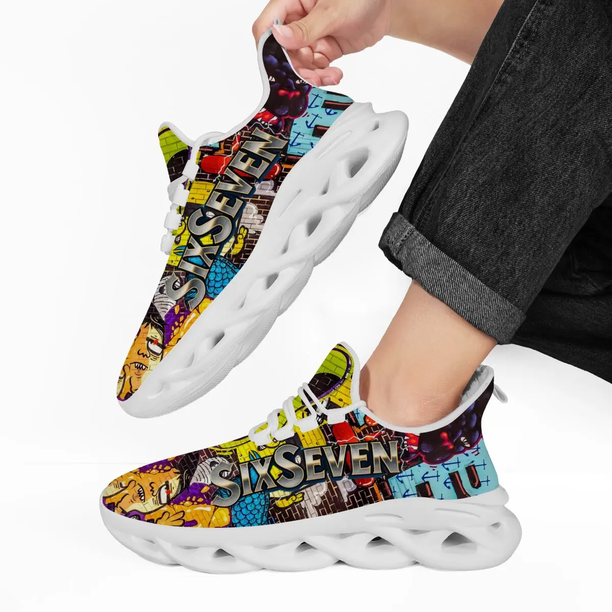 

Men's Casual Sneakers Lightweight Graffiti Fleece Lined Running ShoesTennis Sports Shoes for Men Chunky Sneakers for Kids