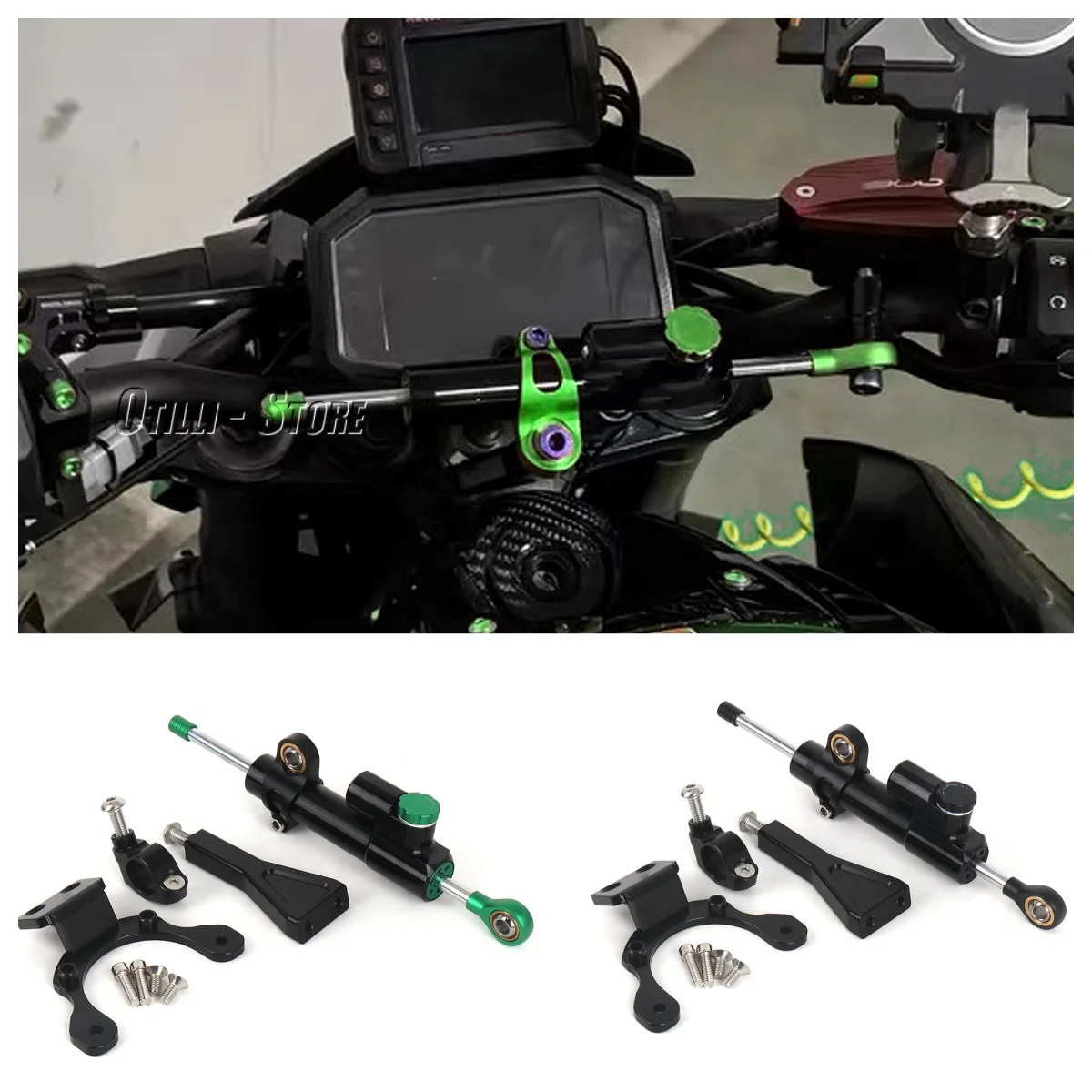 

For Kawasaki Z900 z900 Z 900 2020-2024 Motorcycle Accessories Aluminum Damper Adjustable Steering Stabilizer Bracket Mount Kit