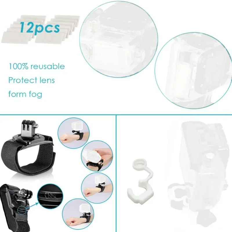 Action Camera Instalação Acessório Kit, Chest Strap, monopé, tripé adaptador para SJCAM A, GoPro Hero