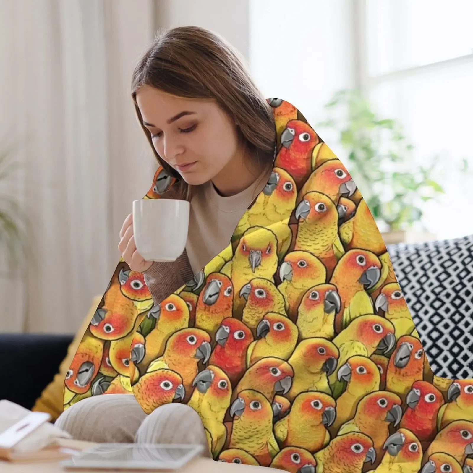 بطانية رمي Sun Conures الفاخرة St لحقيبة نوم الطفل بطانيات هدايا شخصية