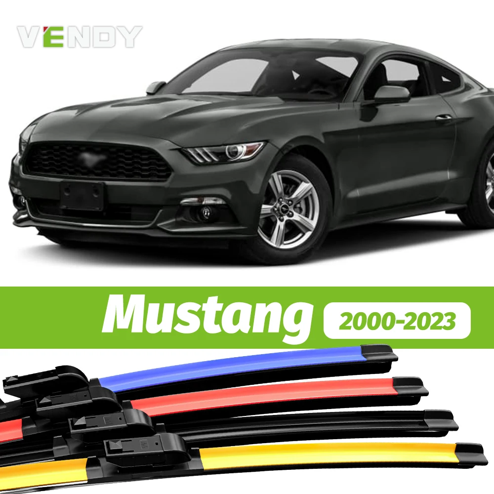 2 uds limpiaparabrisas delantero limpiaparabrisas para Ford Mustang 2000-2023 Mach-E Mach E 2021-2023 2020 2022