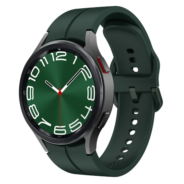 Pulseira de Silicone para Samsung Galaxy Watch, Pulseira, Banda Clássica, 20mm, 4, 5, 6, 44mm, 40mm, 45mm, 47mm, 43mm, 46mm, 5 Pro