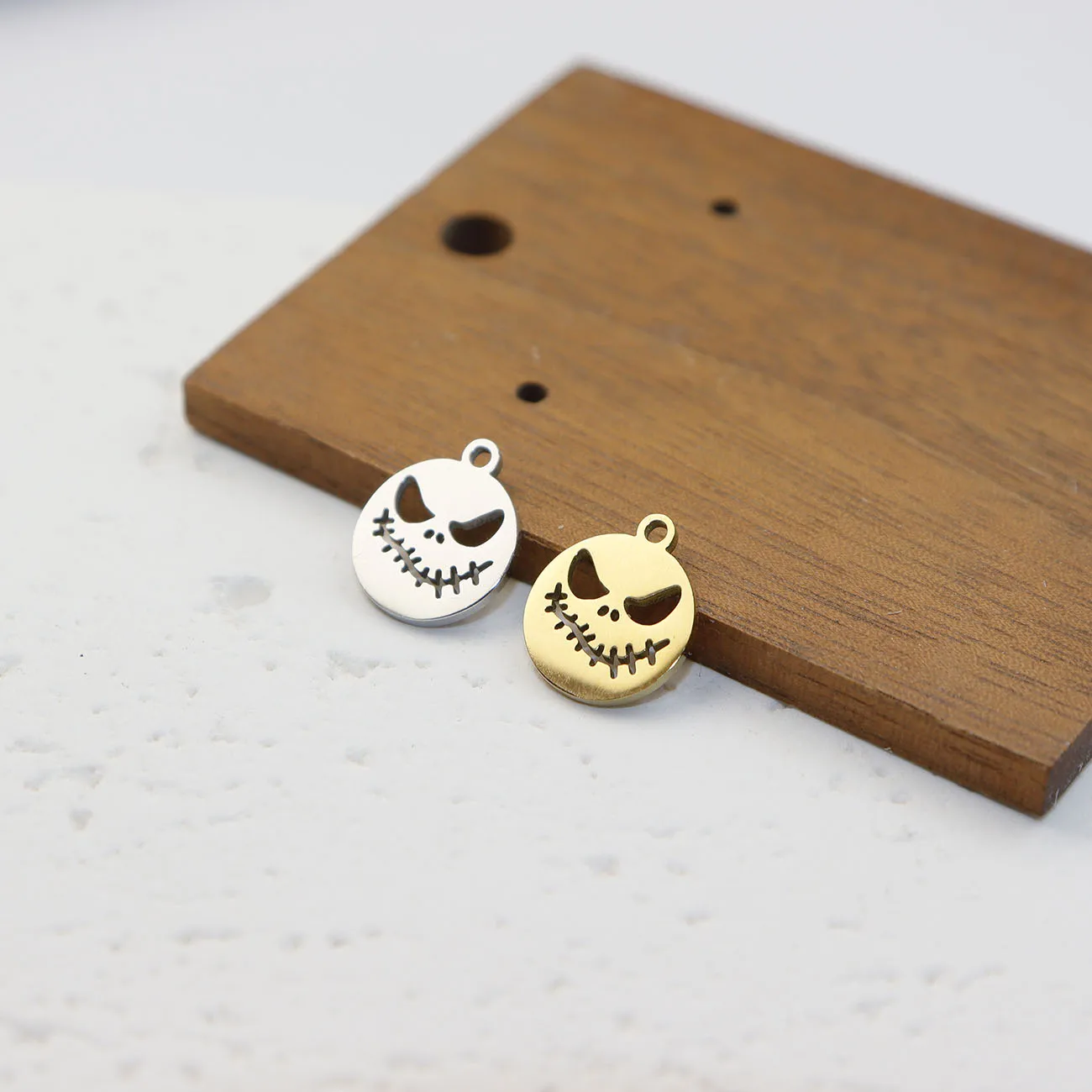 

10pcs Stainless Steel Halloween Fashion Jewelry Charms Pendant DIY Handcraft Vacuum Plate Waterproof Antiallergic