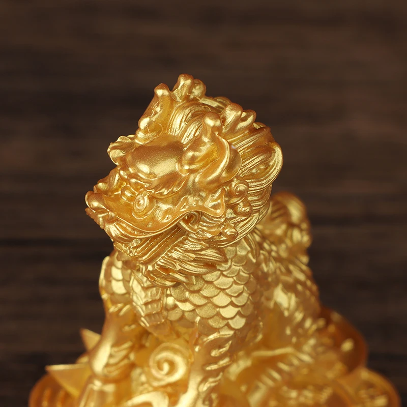 1 Para Chińskich Miedzianych Figur Feng Shui Kylin Chi-lin Qilin Bóstwo Bestia do Dekoracji Domu