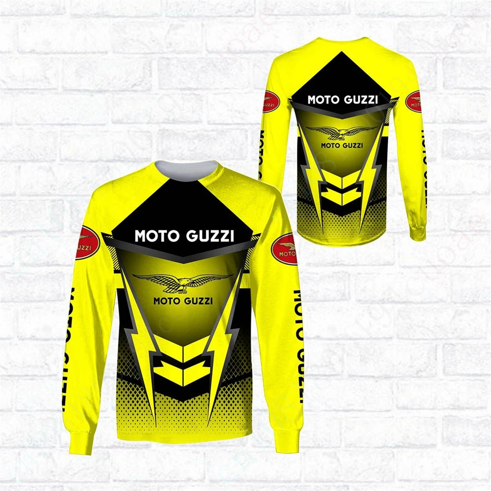 Moto Guzzi T-shirts Harajuku O Neck Long Sleeve Unisex Clothing Anime 3D Printing Oversized T-shirt Casual T Shirt For Men Women