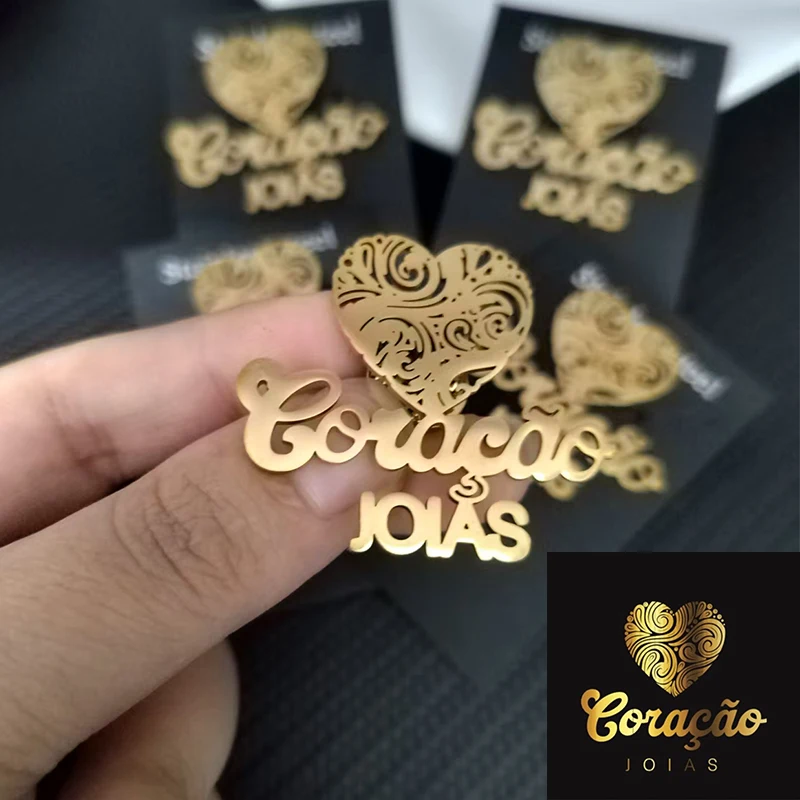 

RetroGem Custom Creative Stainless Steel Personalized Brooch Pin Customzied Nameplated Logo Lapel Pins Jewelry Gifts for Female