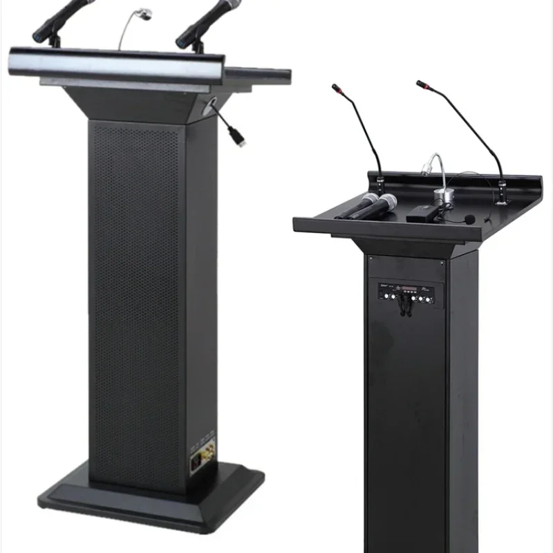 Multimedia podium with audio microphone podium conference chair solid wood podium lifting lecture desk classroom