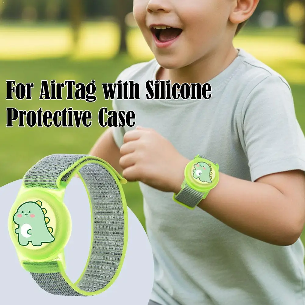 

Силиконовый защитный чехол для часов AirTag с регулируемым ремешком для AirTag, детский водонепроницаемый чехол с полным покрытием, ремешок для часов с защитой от потери