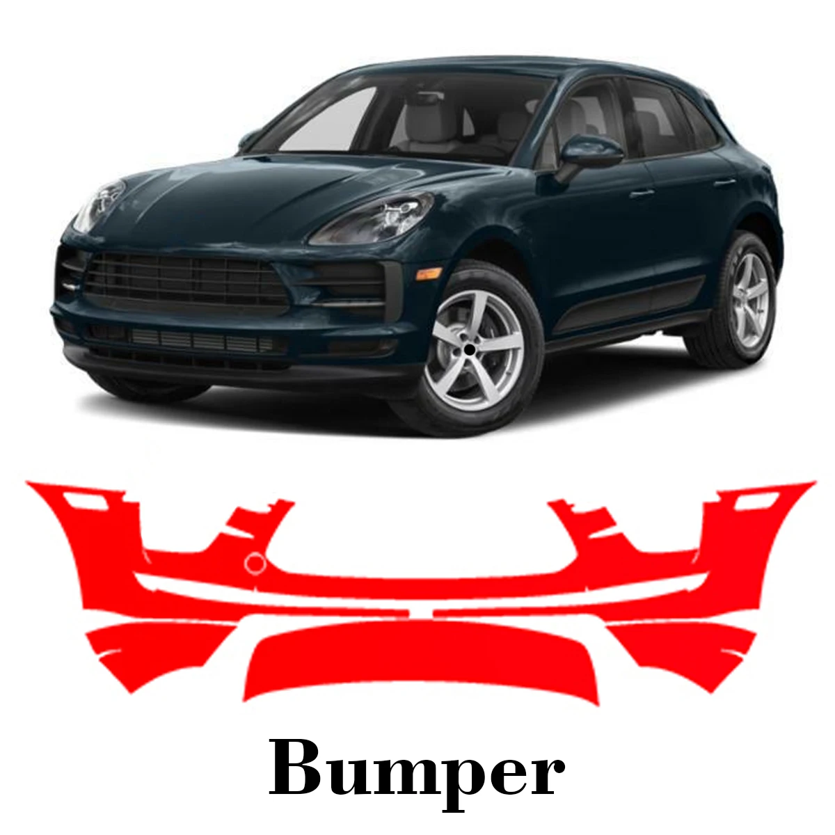 

Car Precut Paint Protection Film Front Bumper Anti-scratch Exterior TPU PPF For Porsche Macan Turbo 19-2021